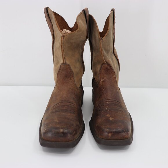 Ariat Rambler Boots Men\'s Size 9 EE Brown Leather Bomber Square Toe Wester Boots main image 8